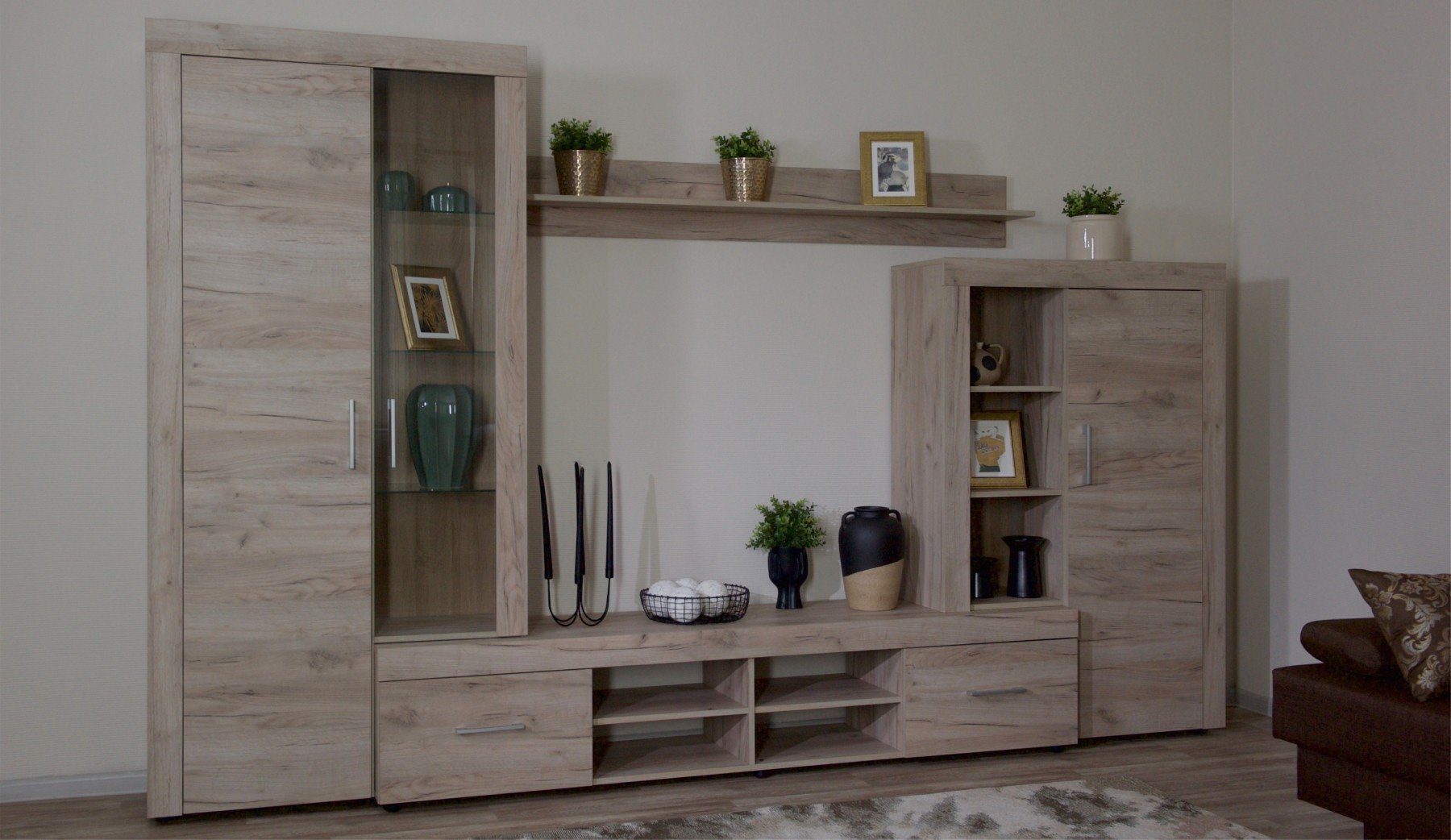 Стенка DOMA DGERSI BIG 306х193х40 см, серый купить,NaN