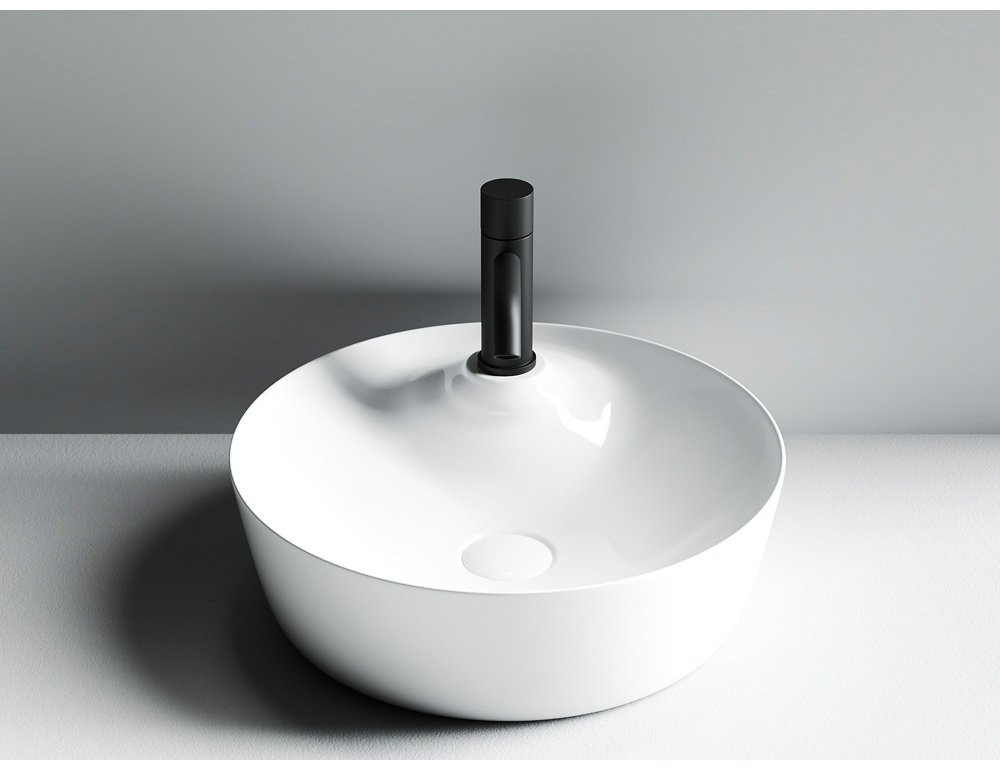 Раковина Ceramicanova CN6014 накладная круглая 43.5, мрамор