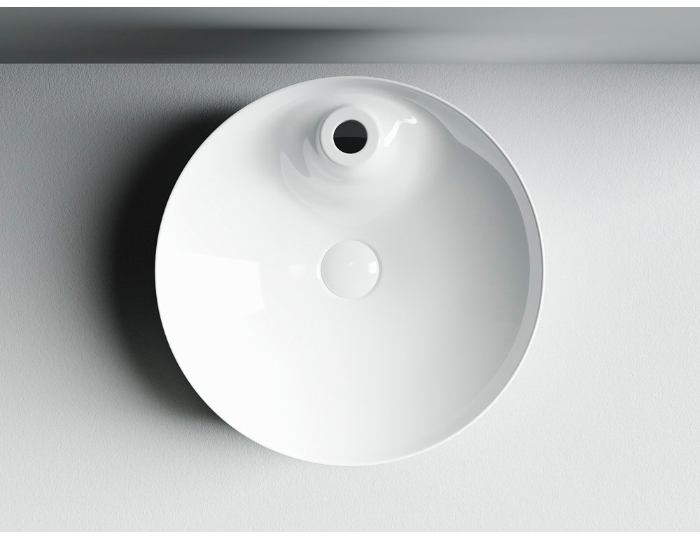 Раковина Ceramicanova CN6014 накладная круглая 43.5, мрамор