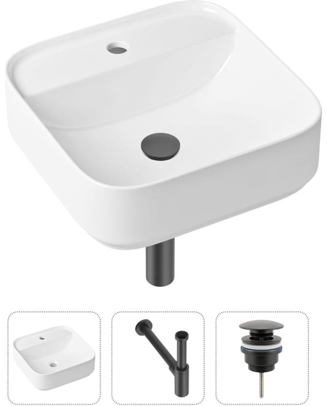 Раковина Lavinia Boho Bathroom Sink 21520278 накладная квадратная 42, санфарфор купить,NaN