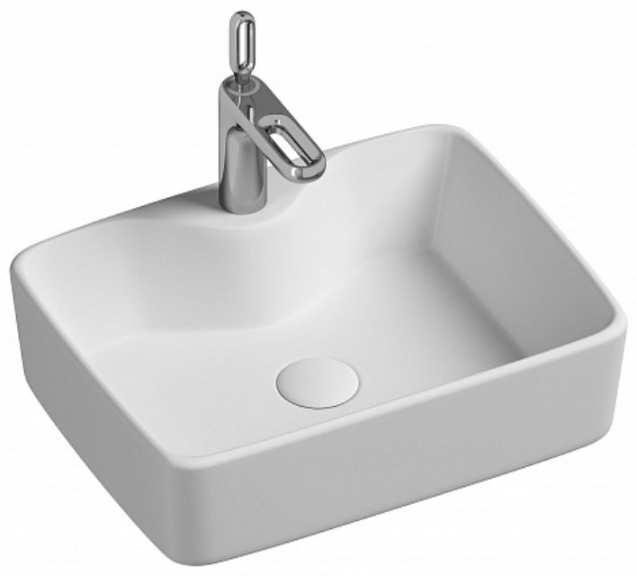 Раковина Ceramicanova CN6033 накладная прямоугольная 48, санфарфор