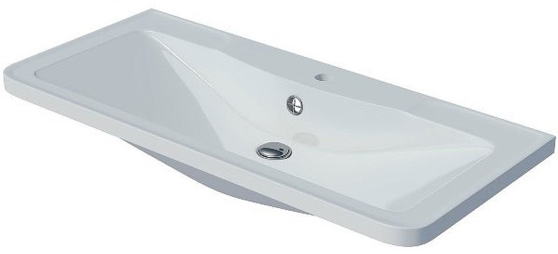 Раковина MADERA Adel 100*46 накладная прямоугольная 45.6, фаянс