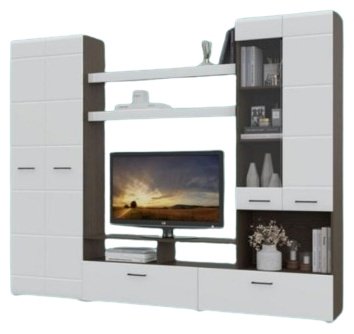 Стенка DOMA ALFA BIG 5163213652 252х200х35 см, белый, коричневый купить,NaN
