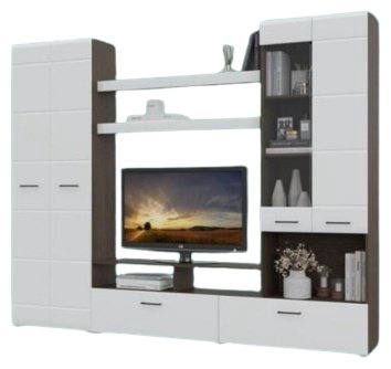 Стенка DOMA ALFA BIG 5163213652 252х200х35 см, белый, коричневый купить,NaN