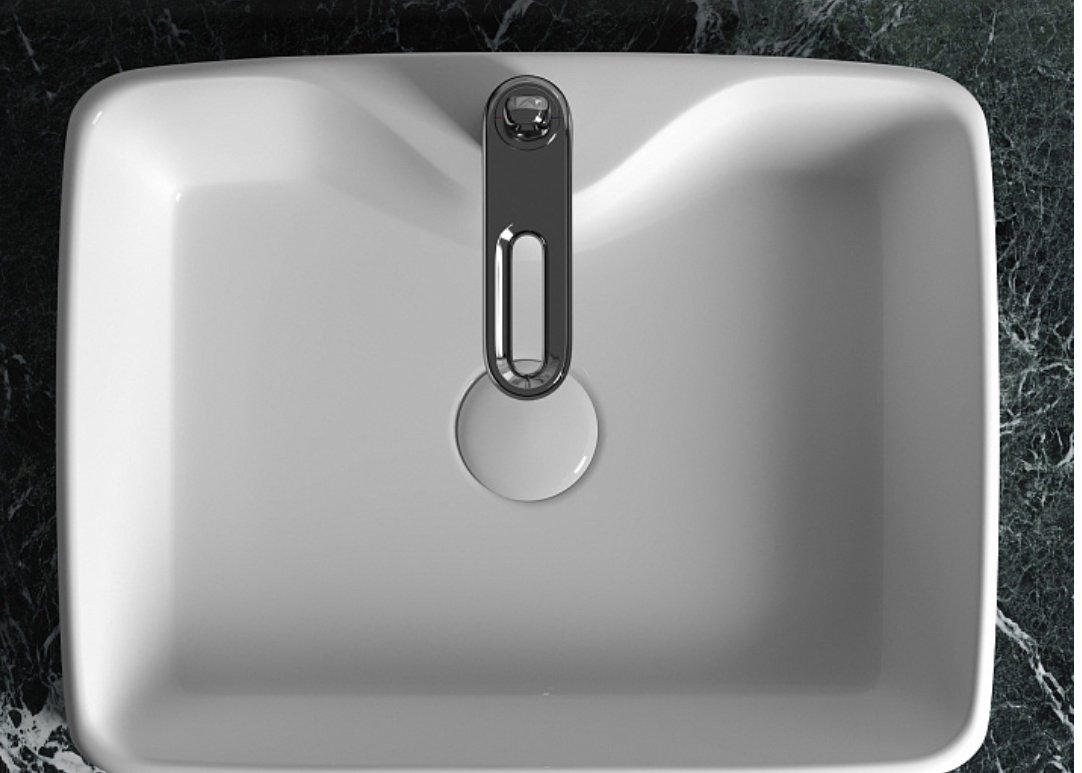 Раковина Ceramicanova CN6033 накладная прямоугольная 48, санфарфор