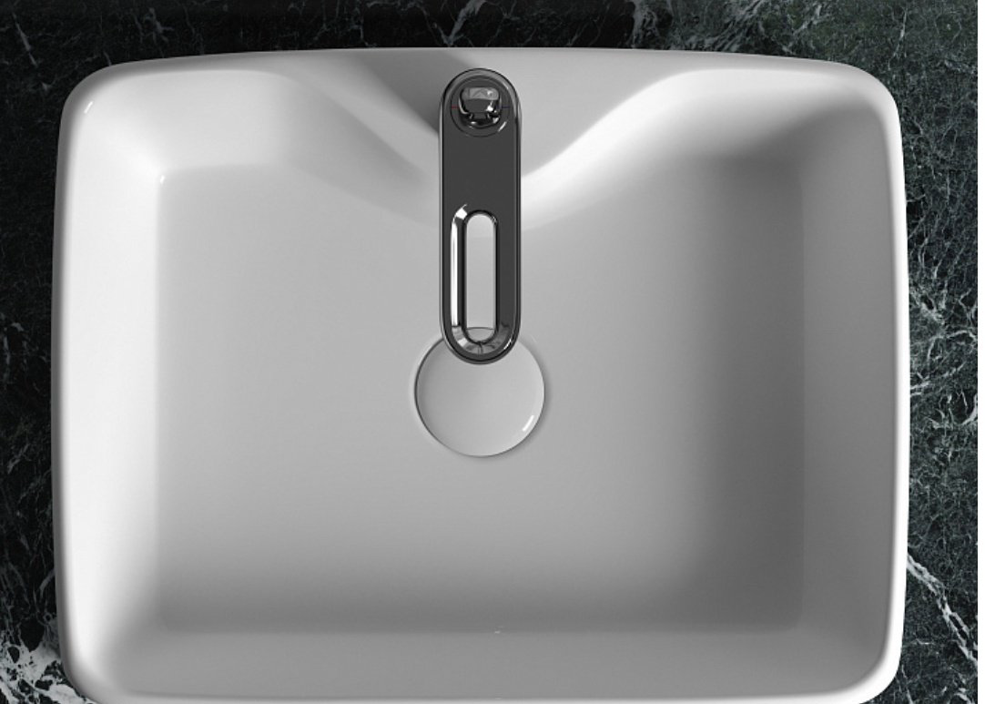 Раковина Ceramicanova CN6033 накладная прямоугольная 48, санфарфор купить,105395