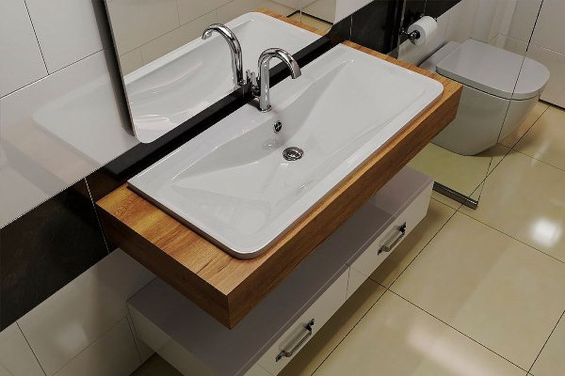 Раковина MADERA Adel 100*46 накладная прямоугольная 45.6, фаянс купить,122584