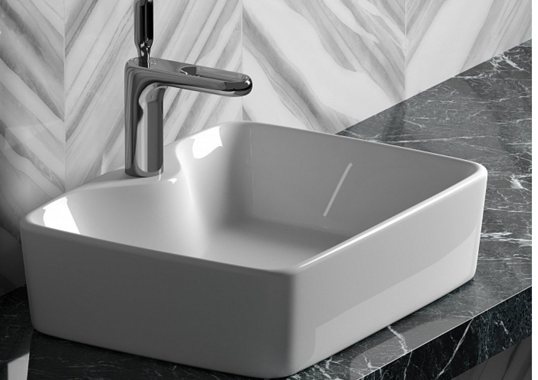 Раковина Ceramicanova CN6033 накладная прямоугольная 48, санфарфор