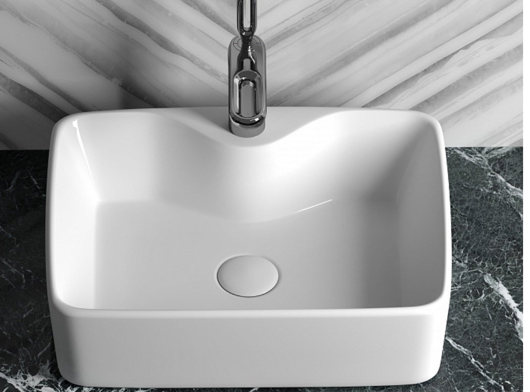 Раковина Ceramicanova CN6033 накладная прямоугольная 48, санфарфор