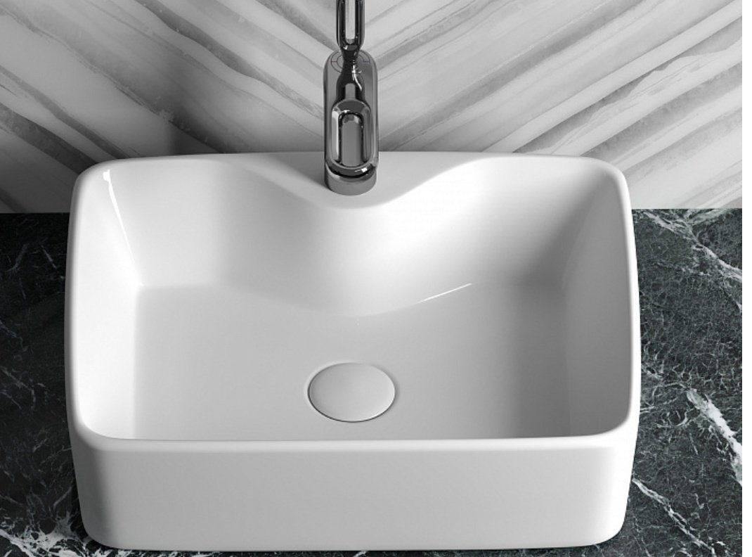 Раковина Ceramicanova CN6033 накладная прямоугольная 48, санфарфор купить,105395