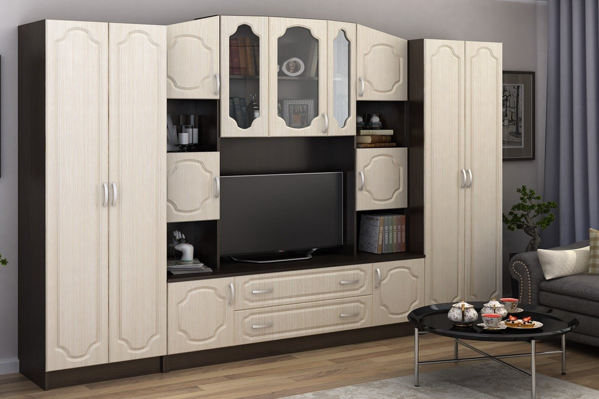 Стенка DOMA Стенка/горка MAK-2,8M 280х200х44 см, коричневый, бежевый купить,NaN
