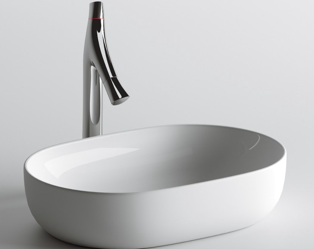 Раковина Ceramicanova CN6047 накладная овальная 60, санфарфор купить,150643