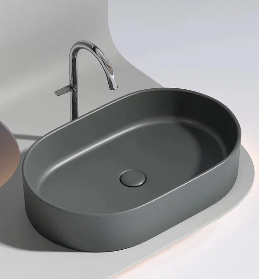 Раковина Ceramicanova CN6048MDH накладная овальная 61, фарфор