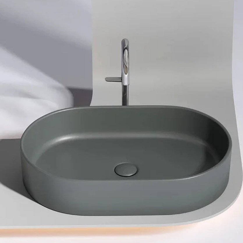 Раковина Ceramicanova CN6048MDH накладная овальная 61, фарфор