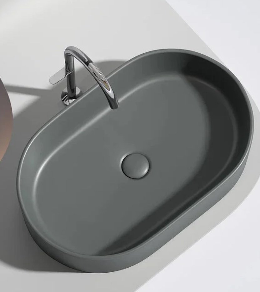 Раковина Ceramicanova CN6048MDH накладная овальная 61, фарфор