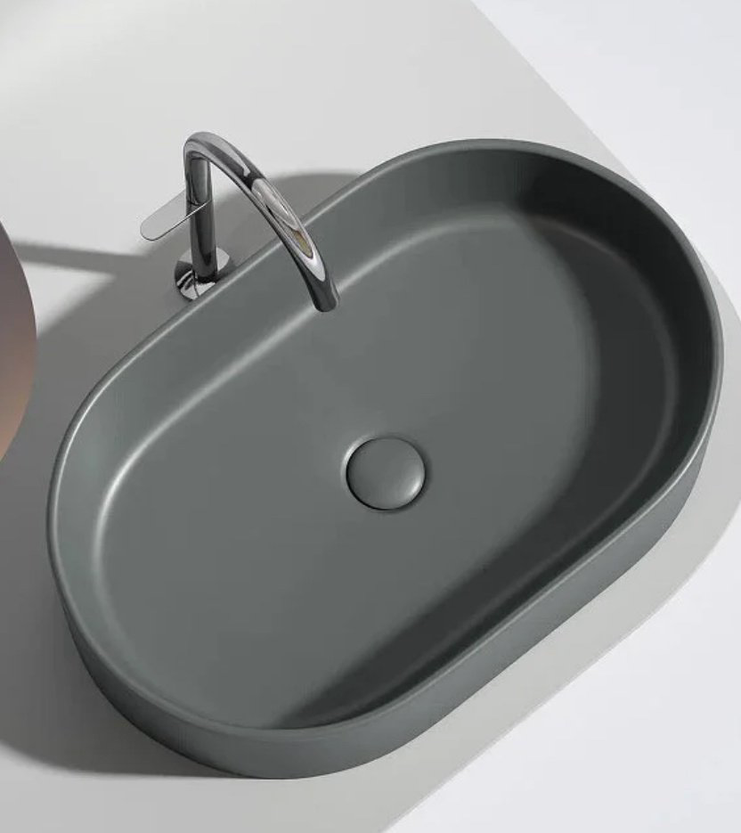 Раковина Ceramicanova CN6048MDH накладная овальная 61, фарфор купить,298798