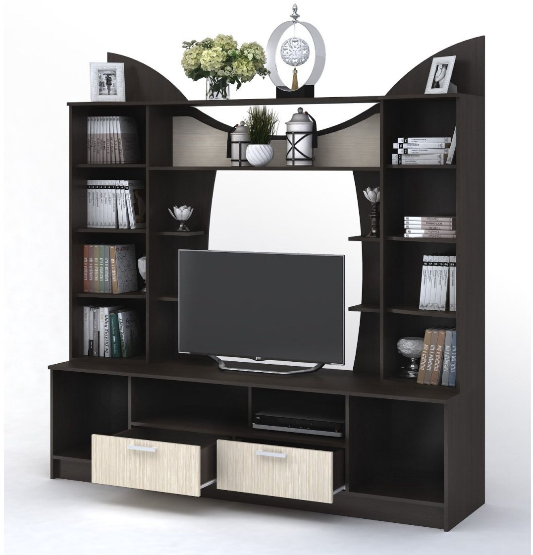 Стенка DOMA OLBIY 84485 310х210х54.2 см, коричневый, бежевый купить,NaN