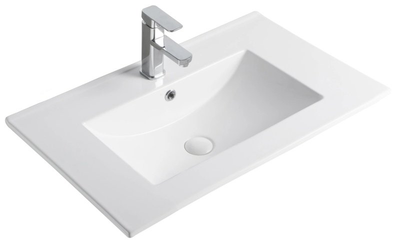 Раковина GID-ceramic 9070e накладная прямоугольная 46.5, фаянс