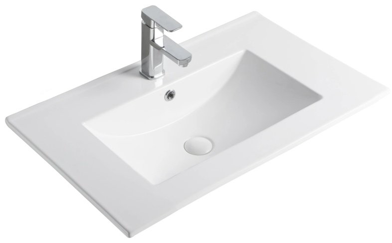 Раковина GID-ceramic 9070e накладная прямоугольная 46.5, фаянс