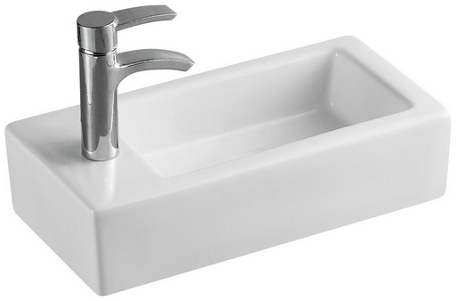 Раковина WeltWasser AISBACH 5092 L подвесная прямоугольная 37 см, керамика