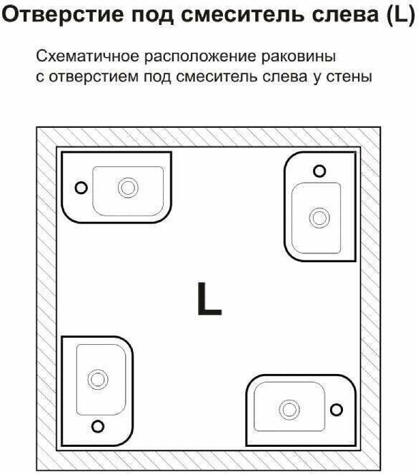 Раковина Lavinia Boho One 33310001L подвесная прямоугольная 24.5, керамика купить,70700