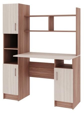 Стол компьютерный с надстройкой Памир ПКС-6, 123х57x160 см, бежевый купить,NaN