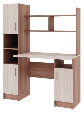 Стол компьютерный с надстройкой Памир ПКС-6, 123х57x160 см, бежевый купить,NaN