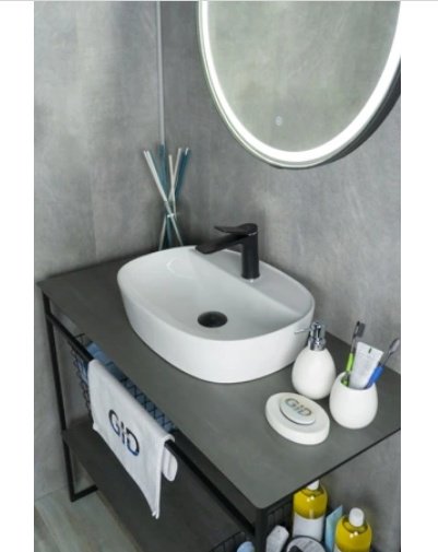 Раковина GID-ceramic N9045 накладная овальная 50, керамика купить,NaN