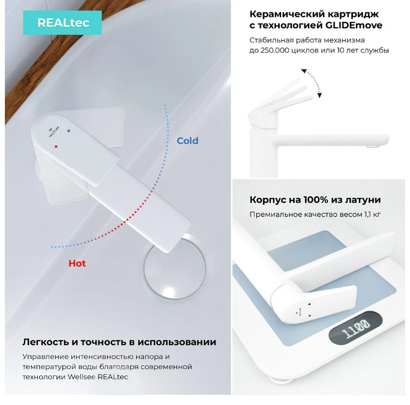Раковина Wellsee Bisou 201007335 подвесная полукруглая 45, фаянс купить,NaN