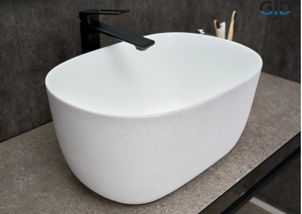 Раковина GID-ceramic N9302wg накладная овальная 32, керамика