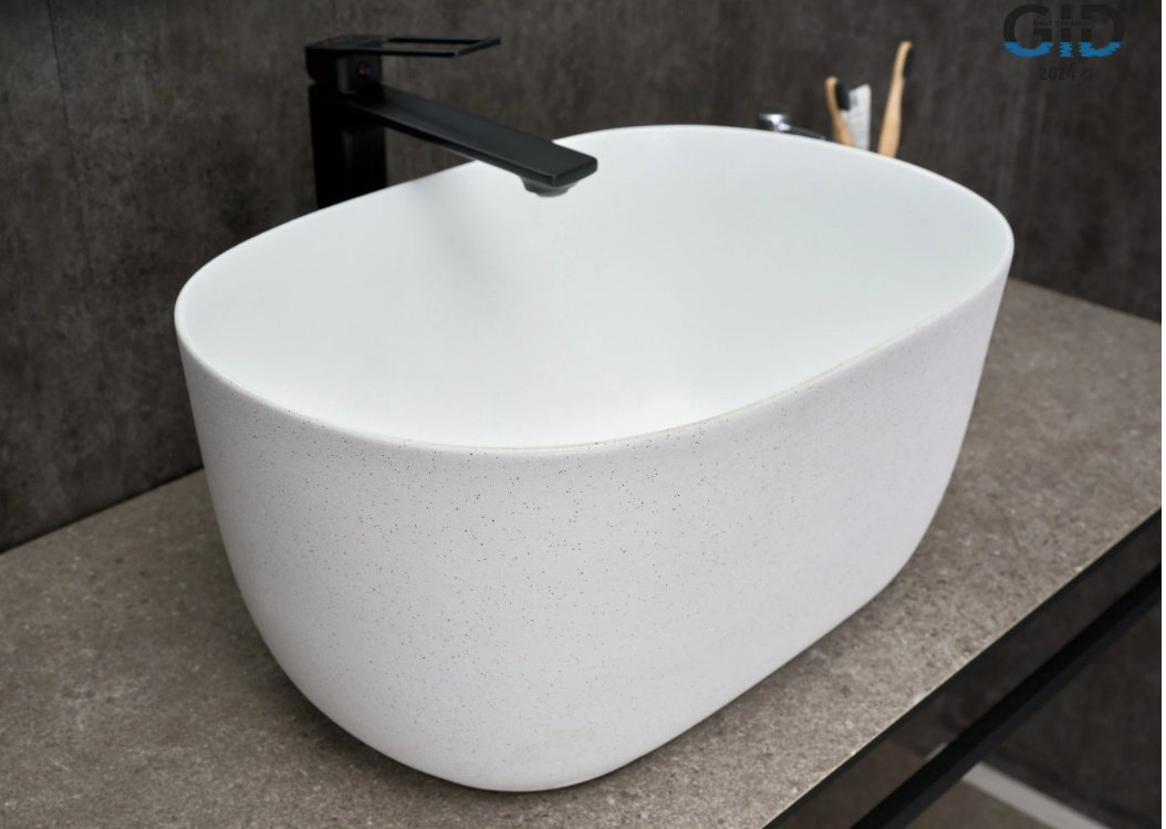 Раковина GID-ceramic N9302wg накладная овальная 32, керамика купить,190741
