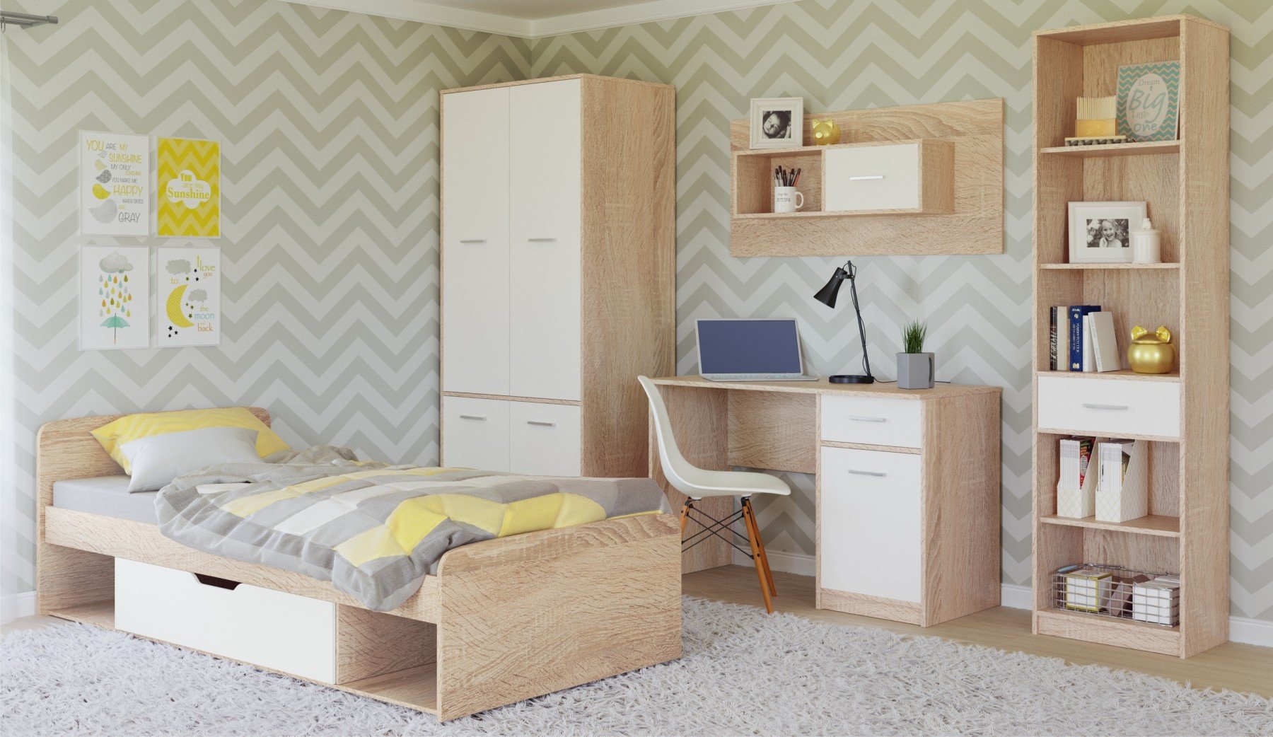 Стол письменный DOMA Stels, 120х55x75 см, белый, светло-коричневый купить,NaN