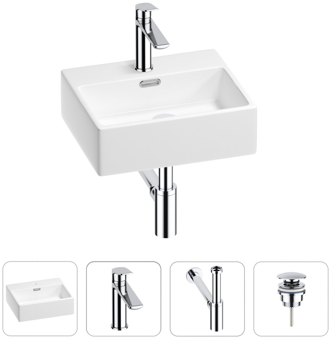 Раковина Wellsee 201002851, Graceful Pro подвесная прямоугольная 36, фаянс купить,NaN