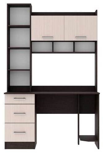 Стол компьютерный с надстройкой DOMA PKS-5, 125х60x196.8 см, коричневый, бежевый купить,NaN
