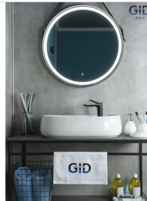 Раковина GID-ceramic N9048 накладная овальная 59, керамика