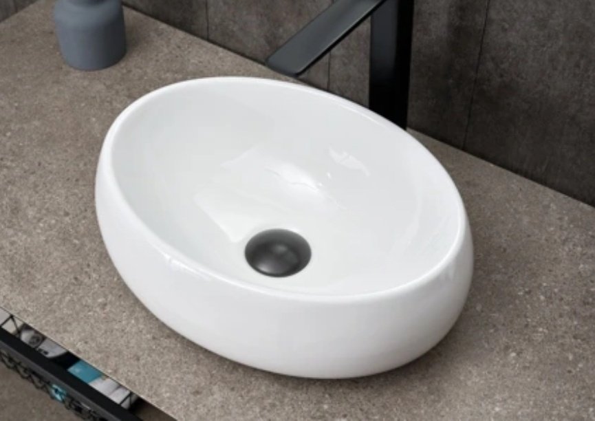 Раковина GID-ceramic N9030ds накладная овальная 40, керамика