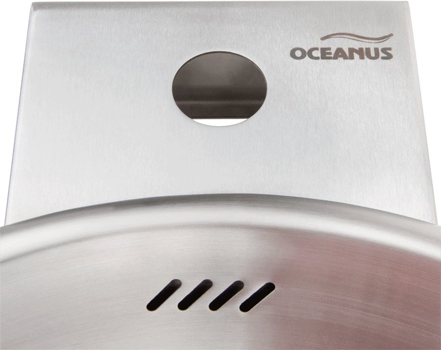 Раковина Oceanus 3-001.1 с пьедесталом нестандартная 42.6, нержавеющая сталь