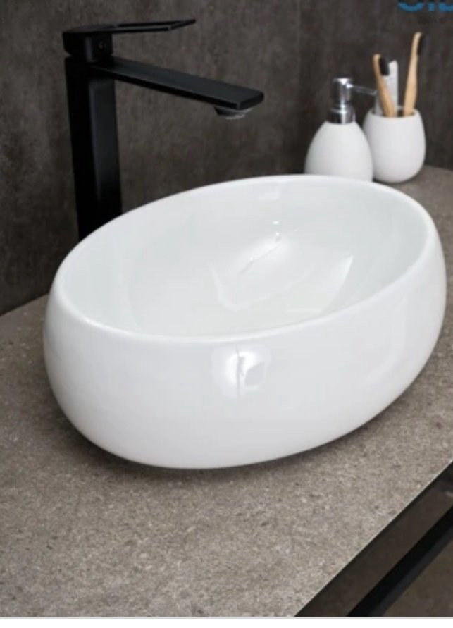 Раковина GID-ceramic N9030ds накладная овальная 40, керамика купить,68655