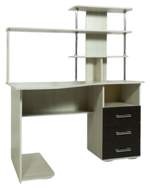 Стол компьютерный с надстройкой DOMA Forest 2, 130х90x150 см, коричневый, бежевый купить,NaN