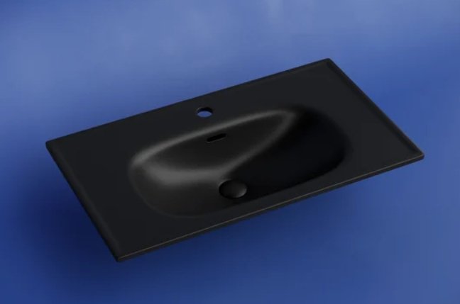 Раковина Ceramicanova Sabo CN13002MB накладная прямоугольная 80, санфарфор