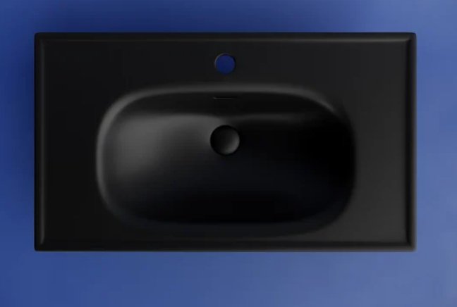 Раковина Ceramicanova Sabo CN13002MB накладная прямоугольная 80, санфарфор