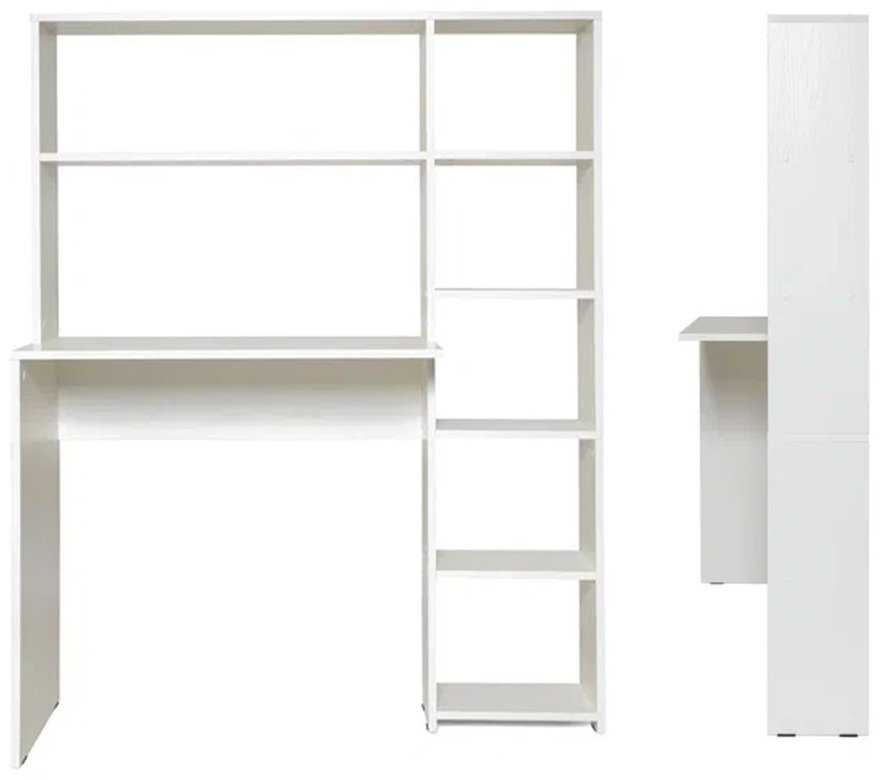Стол компьютерный с надстройкой DOMA ST04, 113х40x142 см, белый купить,NaN