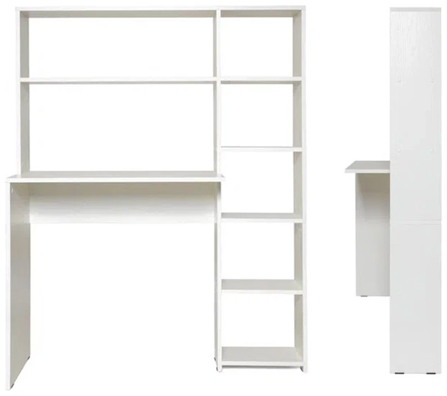 Стол компьютерный с надстройкой DOMA ST04, 113х40x142 см, белый купить,NaN