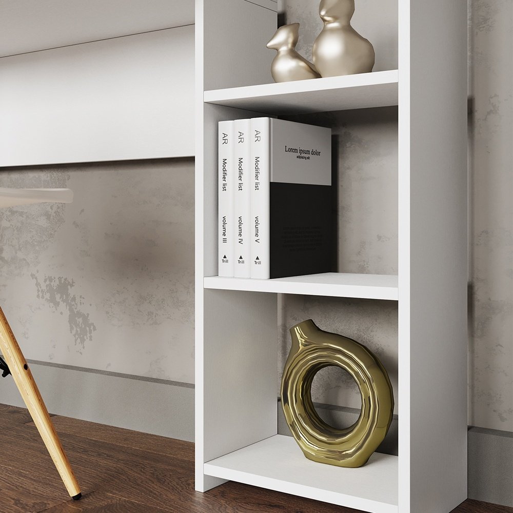 Стол компьютерный с надстройкой DOMA ST04, 113х40x142 см, белый купить,NaN