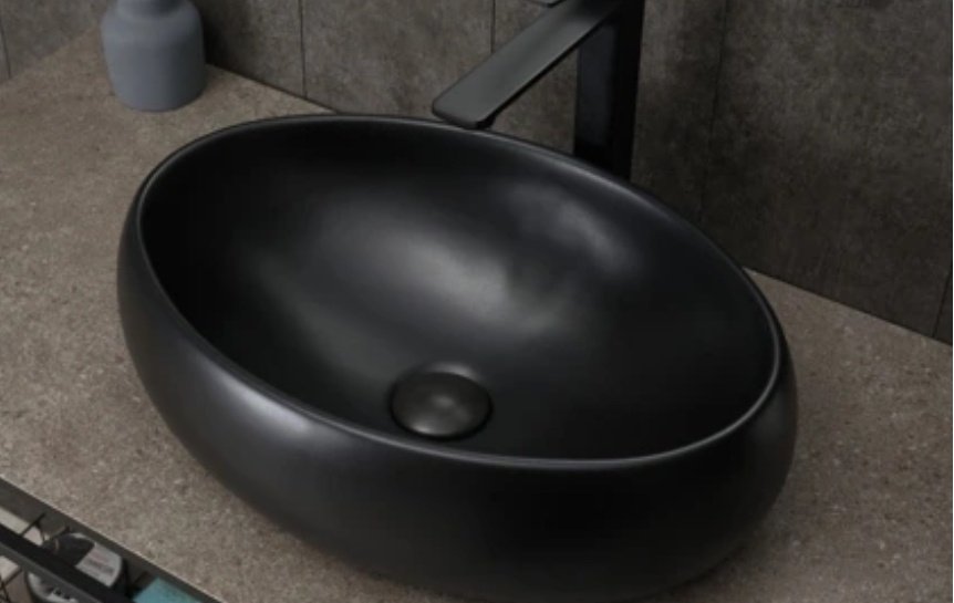 Раковина GID-ceramic Bm9030b накладная овальная 48, керамика