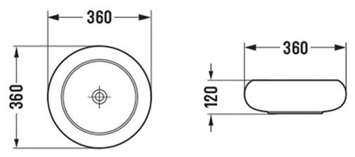Раковина Comforty 113MC накладная круглая 36, фарфор купить,NaN