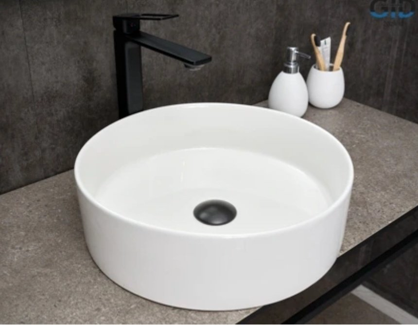 Раковина GID-ceramic N9423 накладная круглая 40, керамика купить,66764