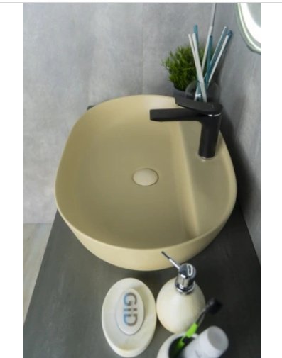 Раковина GID-ceramic Sr1346 накладная овальная 61, керамика купить,93900