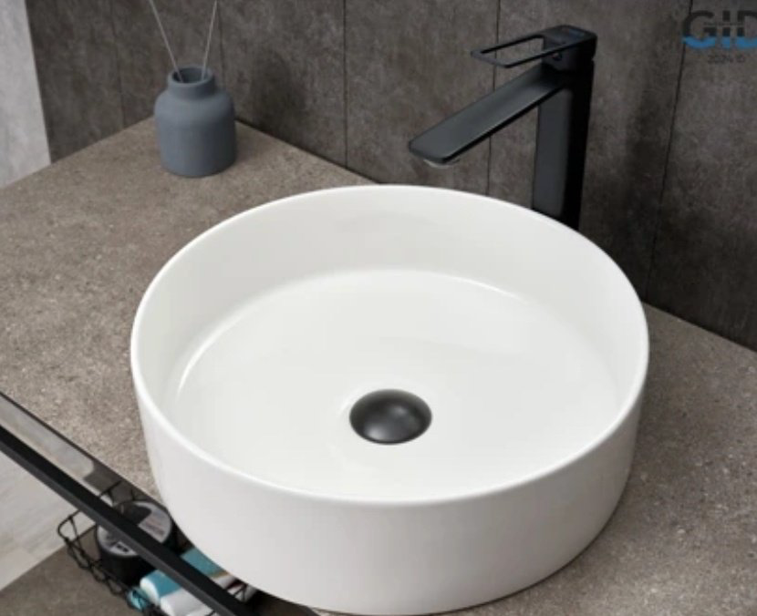 Раковина GID-ceramic N9423 накладная круглая 40, керамика купить,66764