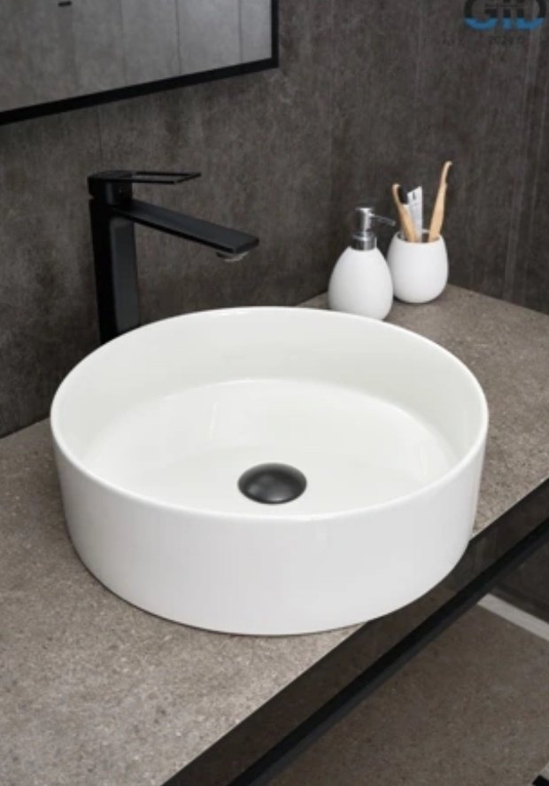 Раковина GID-ceramic N9423 накладная круглая 40, керамика